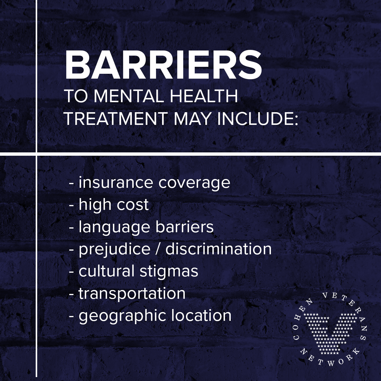 List of Barriers to Mental Health Treatment