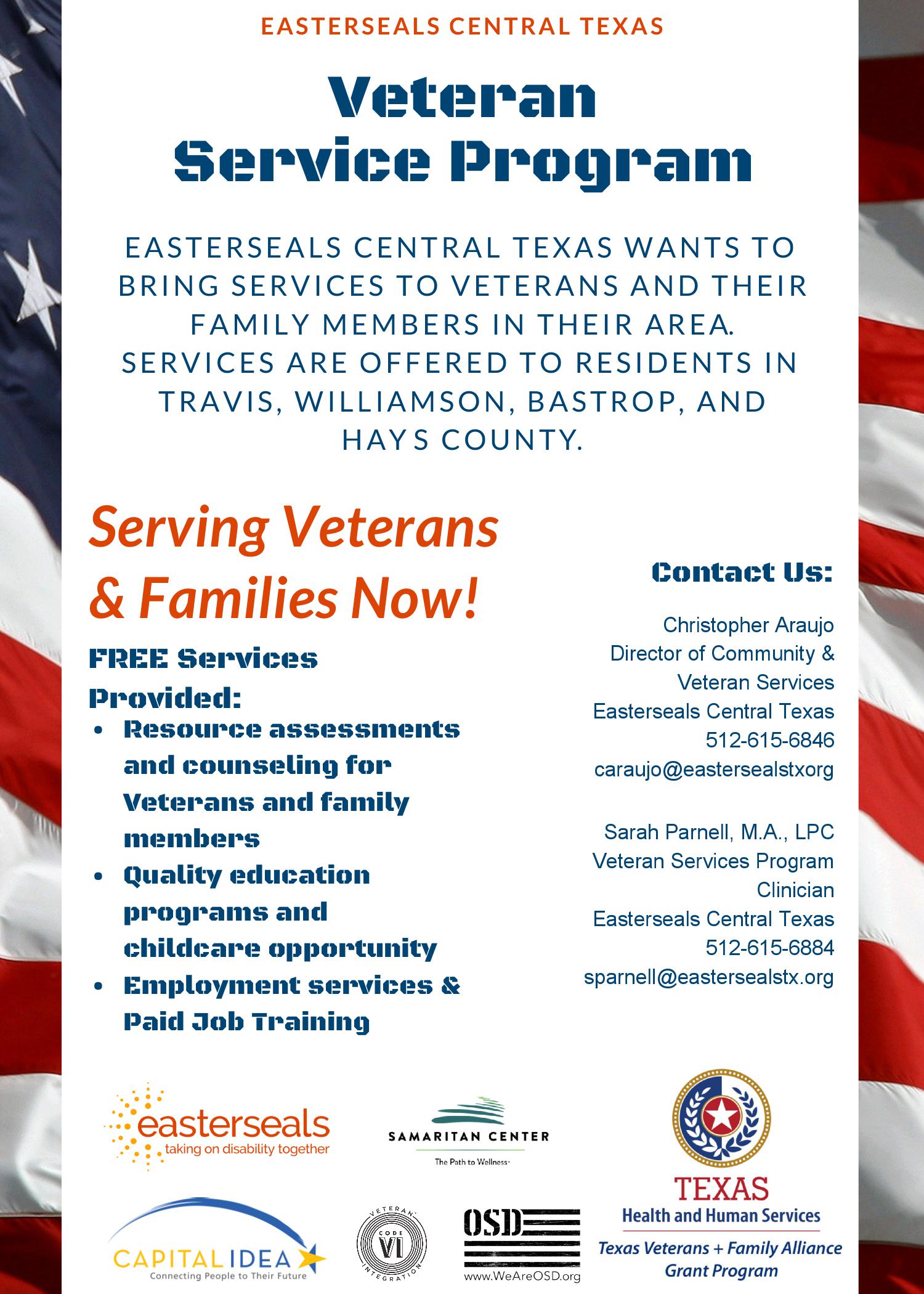 veteran service program flyer