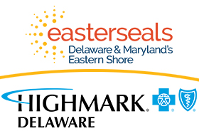Logos from Easterseals and Highmark Delaware