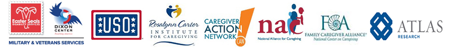 Veteran Caregiver webinar partner logos