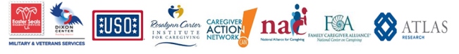 Caregiving webinar partner logos
