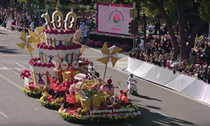 Rose Parade Float Along Route