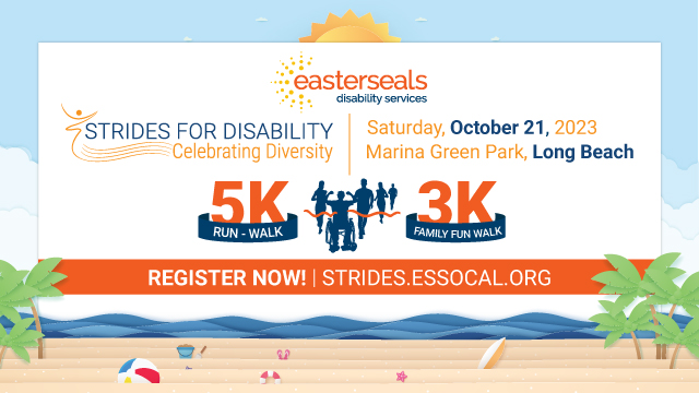 A graphic with the Strides for Disability and ESSC logo