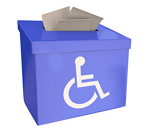 Voting Box with Disability Symbol