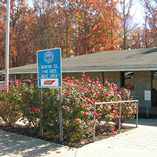 Front of Benton rest area facility