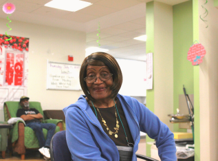 Adult Day Services participant smiling.