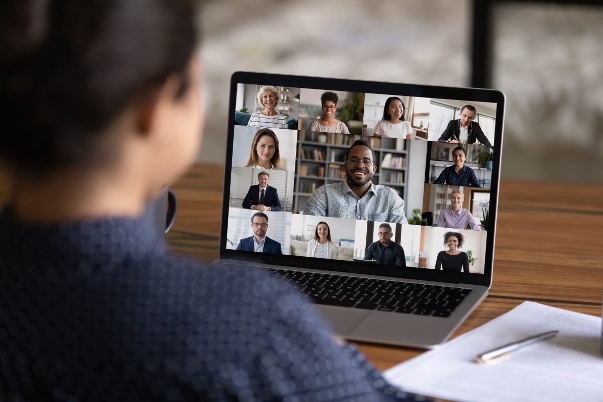 Person on a Zoom video call