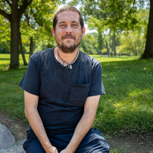 Image of Frankie sitting down
