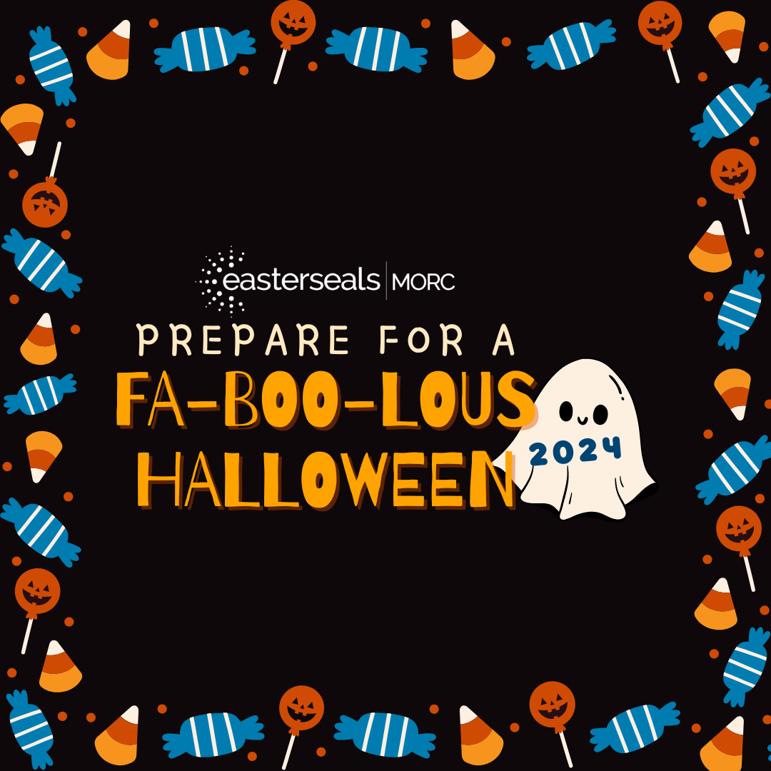 image of text saying prepare for a fa-boo-lous halloween with a candy border