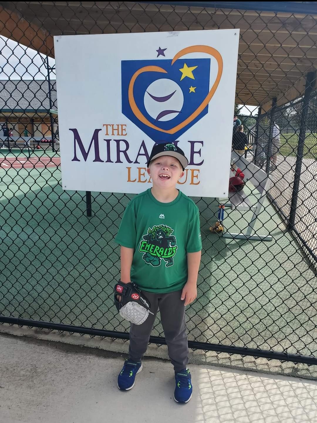 Brody at Miracle League of North Oakland Field