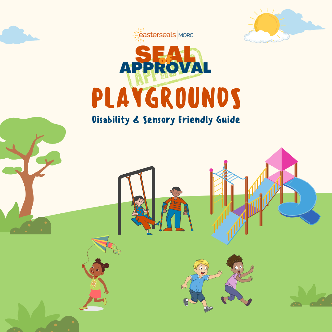 image of children playing in a park to promote playground seal of approval