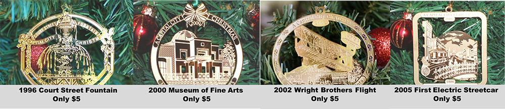 Collage of ornaments from 1996-2005