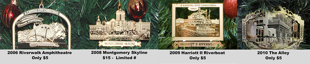 Collage of ornaments from 2006-2010