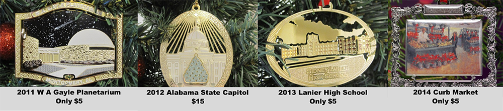 Collage of 2011-2014 ornaments