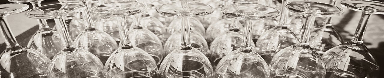 Wine glass banner