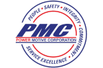 PMC logo is red and blue