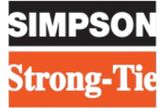 Black, orange, and white Simpson Strong Tie logo