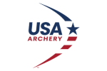 Red and blue USA Archery logo