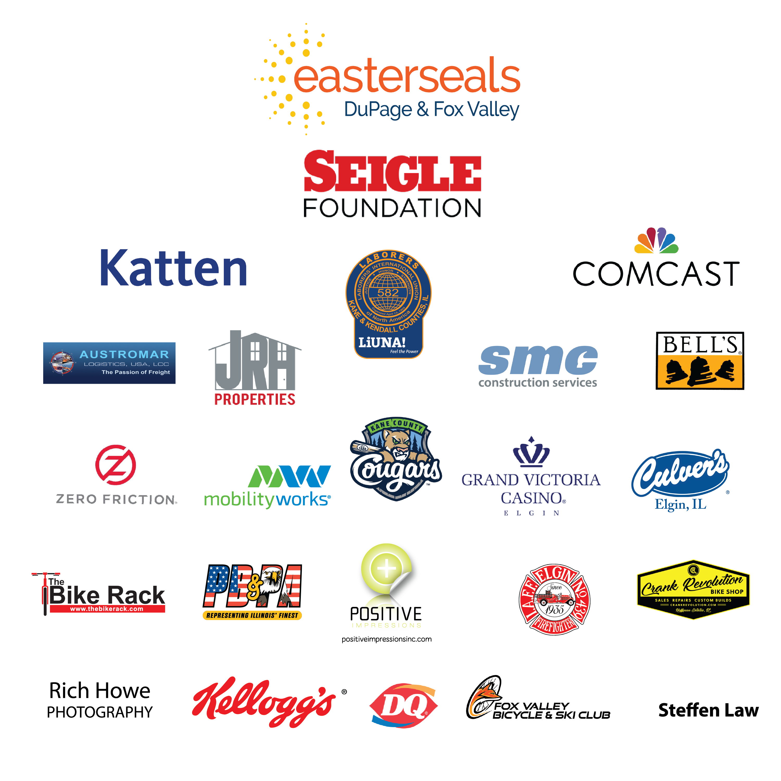 Bike for the kids sponsor logos 