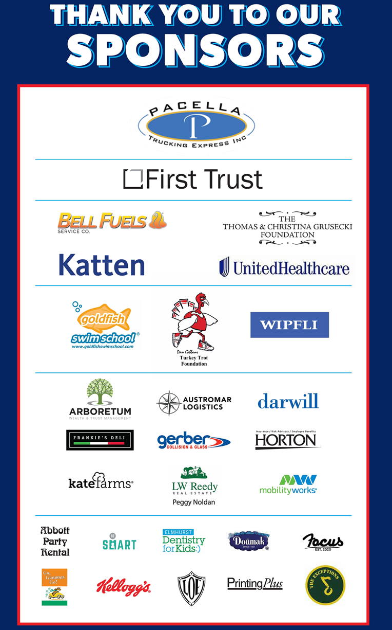Group of sponsors for Run for the Kids