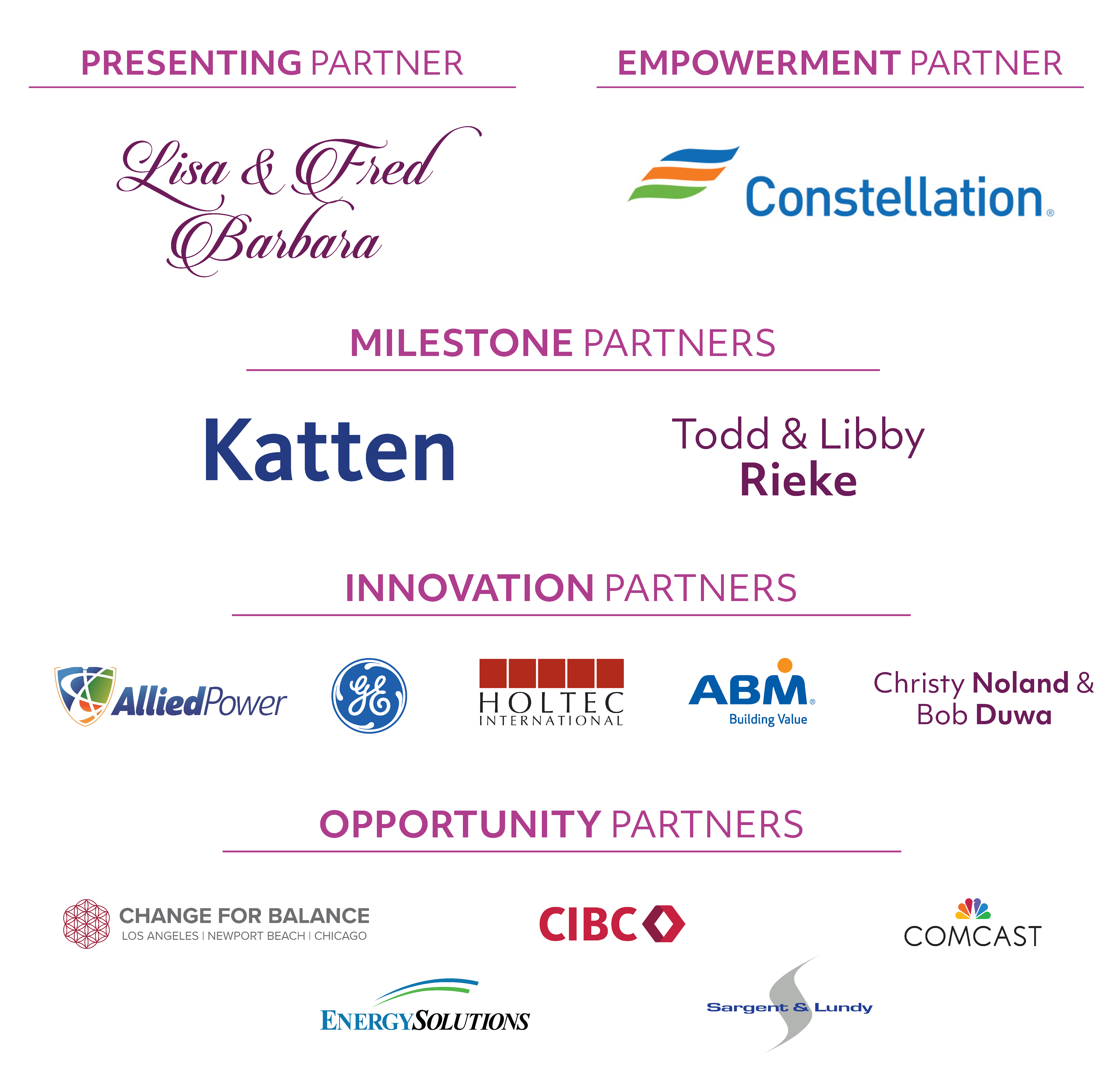 Image of sponsor logos for our 2022 annual gala