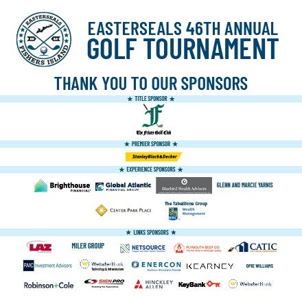 Logos for all sponsors of the event