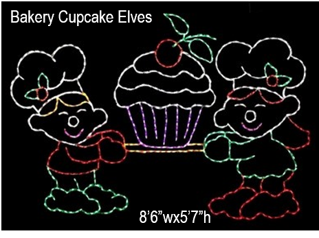 Bakery Cupcake Elves display