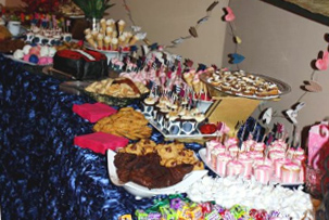 Crescent Room weddings-special events buffet table close-up