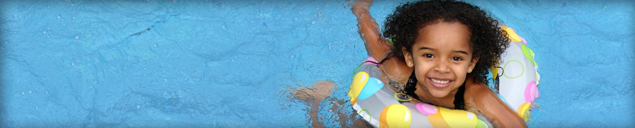 Girl in swimming pool