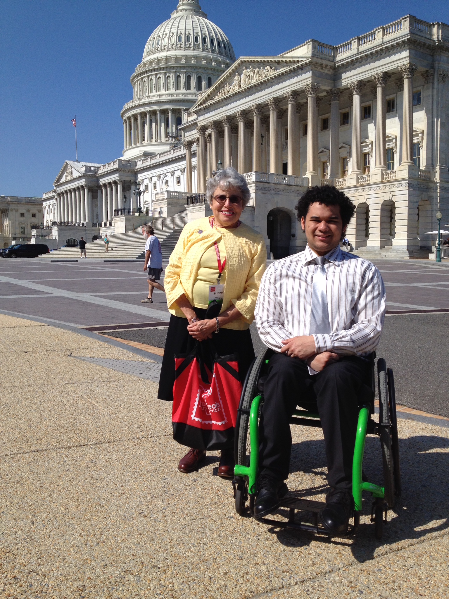 Easter Seals board members Sunny Coady and Dominic in Washington