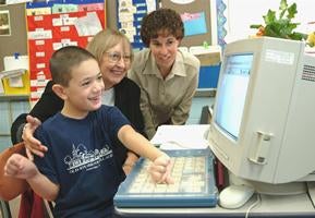 Sam with Pam Kaufman and Jeanne Mahanna