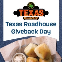 Promotional Icon for a giveback night at Texas Roadhouse