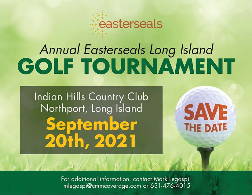 Save the date for Annual Easterseals Long Island Golf Tournament in Northport, New York on September 20