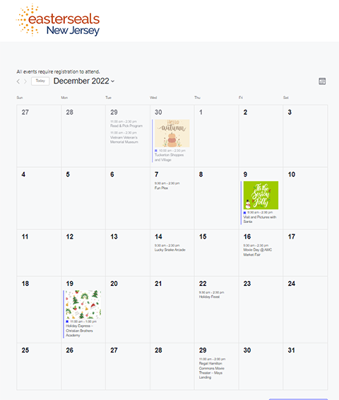 Community Inclusion Calendar of Events