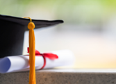 Graduation cap and diploma