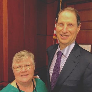 Sen Wyden and Brenda McFarlin