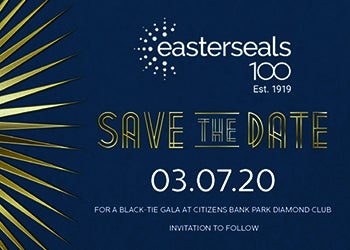 save the date postcard with gala information