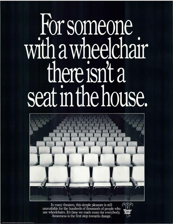 Easterseals Historical ADA poster on movie theater accessibility