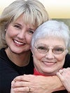A caregiver with an elderly woman