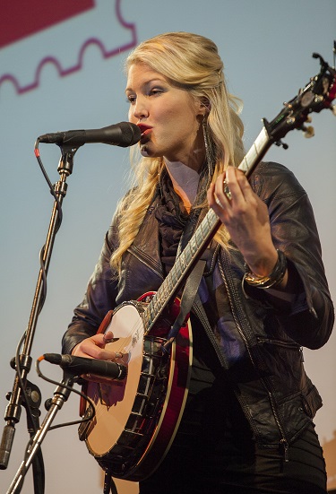 Ashley Campbell playing guitar