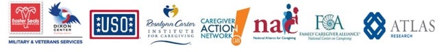 Caregiving webinar partner logos