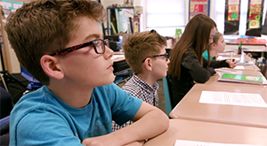 Charlie and Max in the classroom