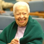 Elderly woman smiling