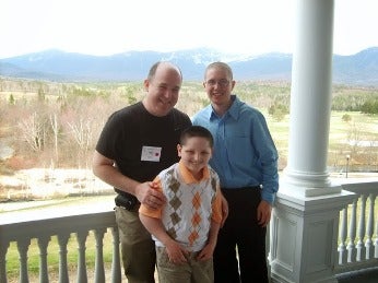 Gary Dietz, his son and his son's favorite caregiver to date, Jason