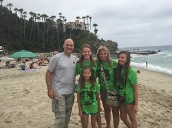 Haven McCormack and her family on a beach