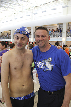 Mike and his son from Swim Team
