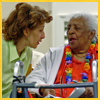 Two women singing at an Adult Day Center