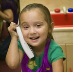 Young Girl Talking on Phone