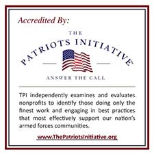 Decal indicating our Accreditation by The Patriots Initiative