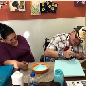 Adult Day Services West Covina Art Therapy with Harold